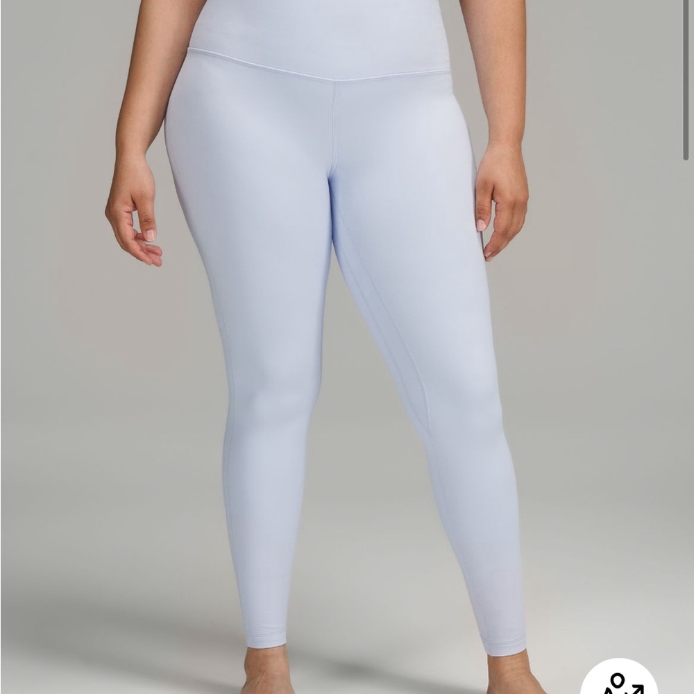Light blue lululemon 28” align leggings size 6 DOUBLE LINED